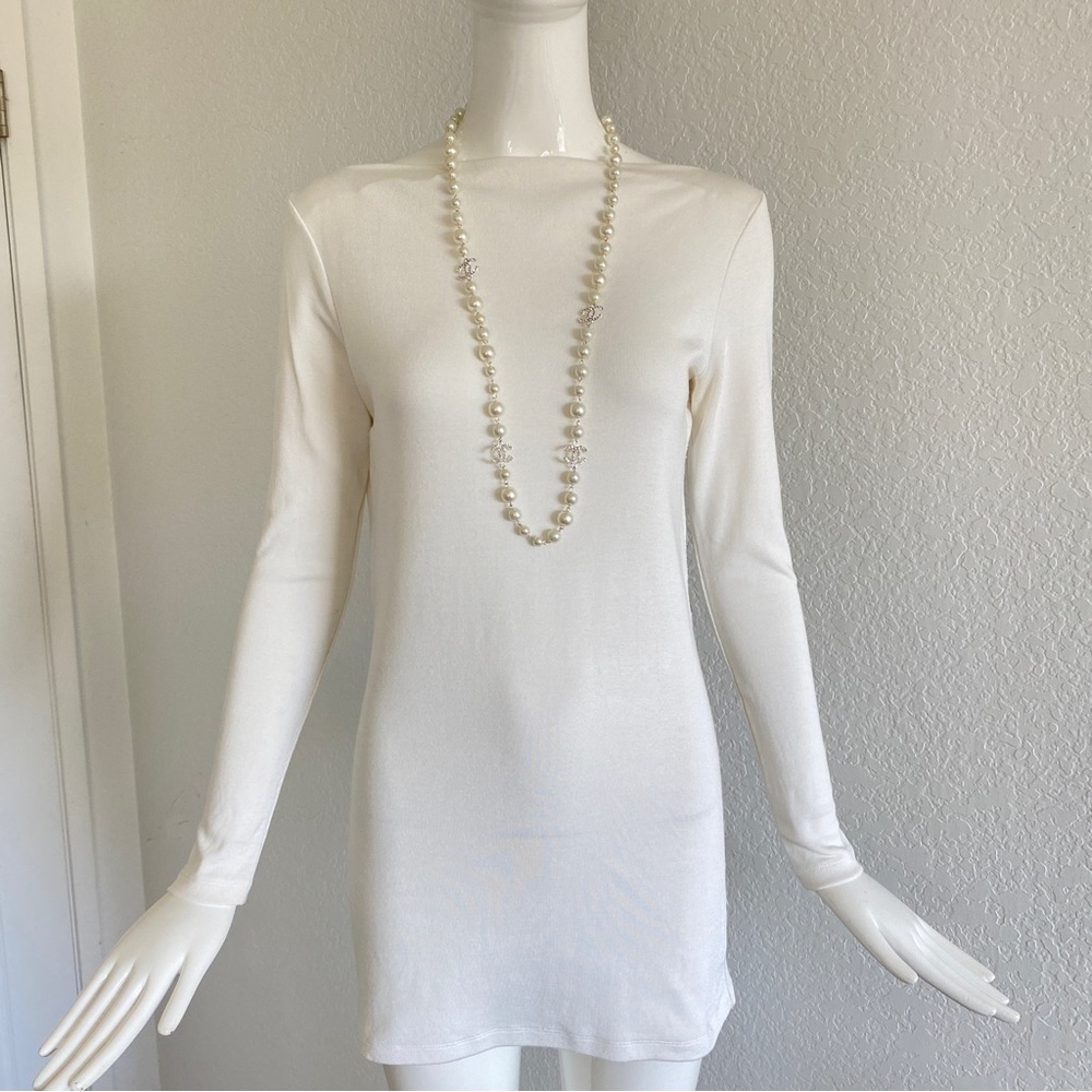 Ralph Lauren black label white boat neck top